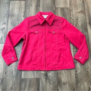 Allison Daley Lightweight Jacket Fuchsia Pink Zip Front Women’s Petite Size 8P